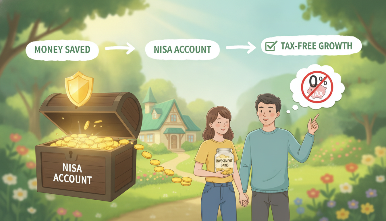 NISAの仕組みをわかりやすく示したイラスト