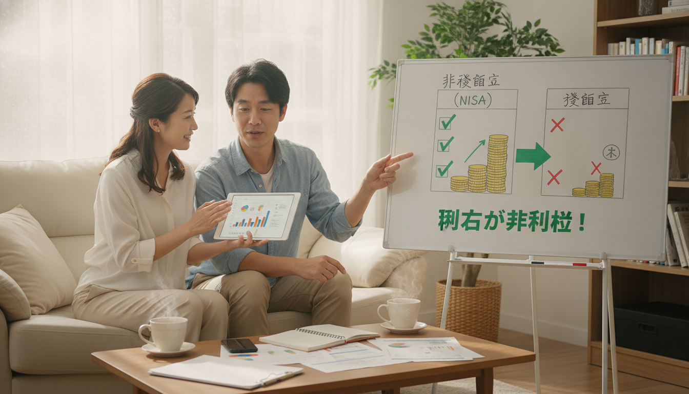 NISAの仕組みを学ぶ夫婦のイメージ
