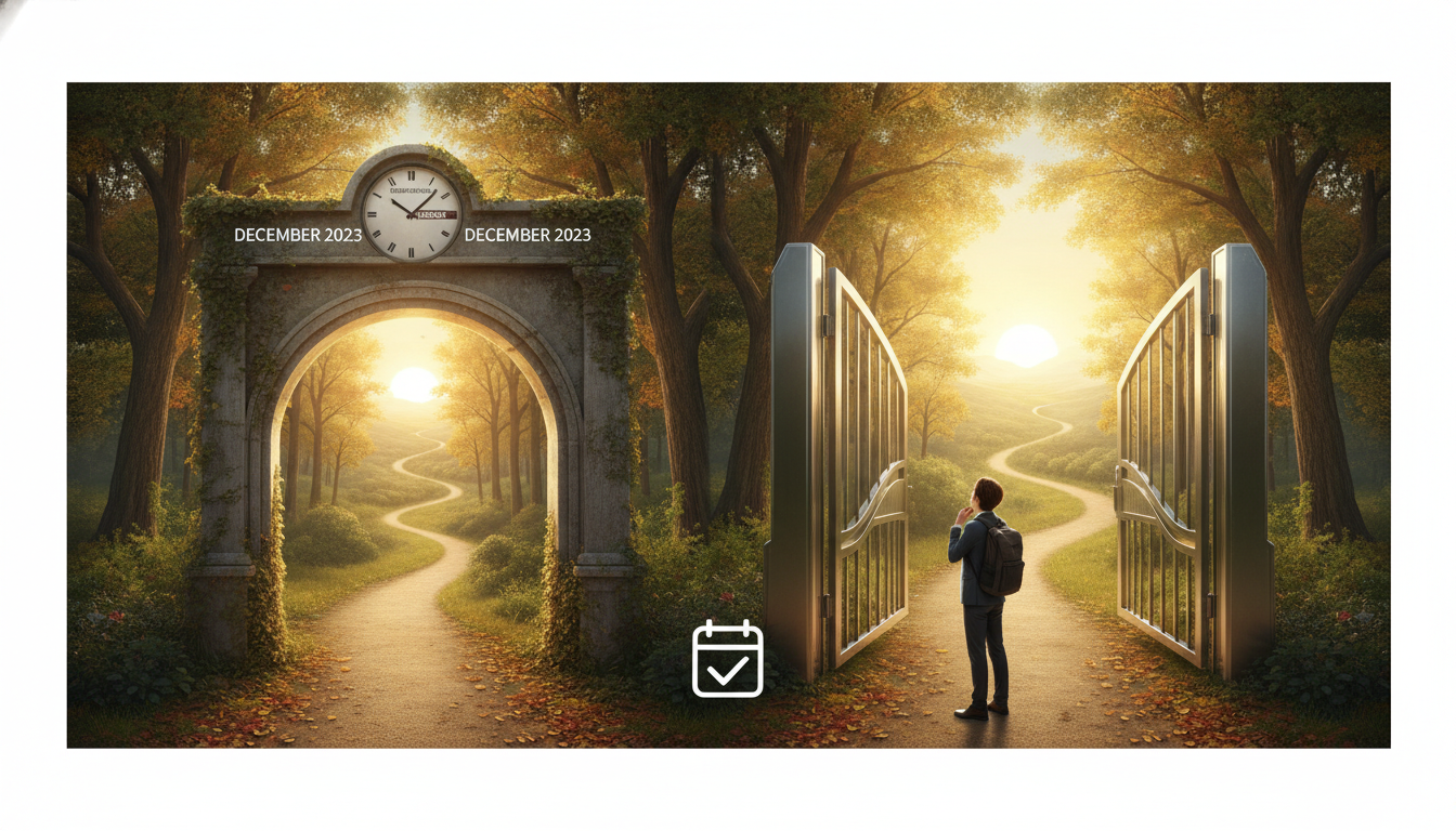 NISAの非課税期間と終了時期をイメージした画像